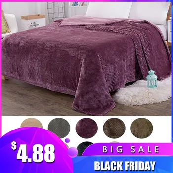 

Soft Warm Coral Fleece Blanket Winter Sheet Bedspread Fuzzy Faux Fur Throw Blanket Soft Mat Rug For Bed Sofa Living Room