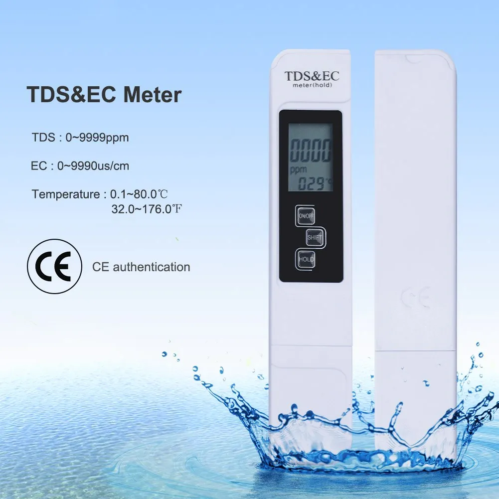 Yieryi TDS ph-метр PH/TDS/EC/TEMP метр цифровой монитор качества воды тестер серии для бассейнов, питьевой воды, аквариумов