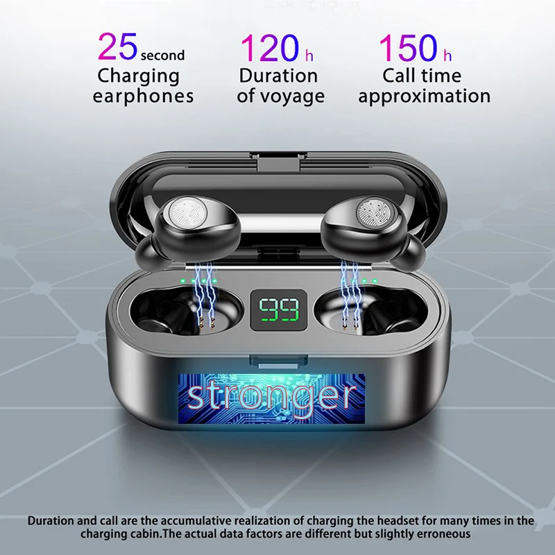 120 часов беспроводные наушники Hifi Bluetooth 5,0 водонепроницаемые IPX7 Siri сенсорные USB наушники power Bank для xiaomi