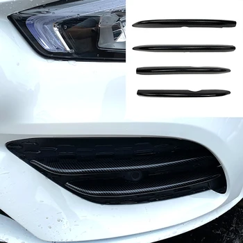 

4pcs Car Front Lamp Decoration Strips Trim for Mercedes C Class W205 C180 C260 C300 2019 Carbon Fiber Front Lights Strip