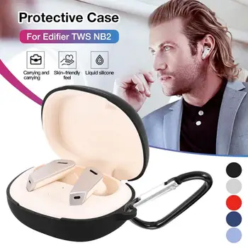 

2020 Newest Portable Silicone Protective Case For Edifier TWS NB2 Bluetooth 5.0 Earphone Anti-Lost Case With Carabiner Accessory
