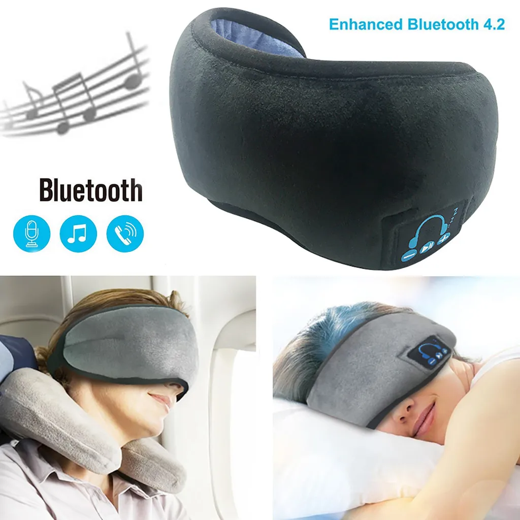 

Wireless Stereo Earphone Sleep Soft Sleeping Eye Mask Music Headset For Iphone For Samsung For Huawei #20