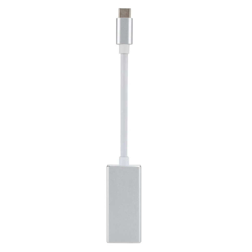 Portable Aluminum Alloy HD Plug and Play Type-C USB 3.1 to Mini DP Converter Cable Cord for MacBooks Laptop