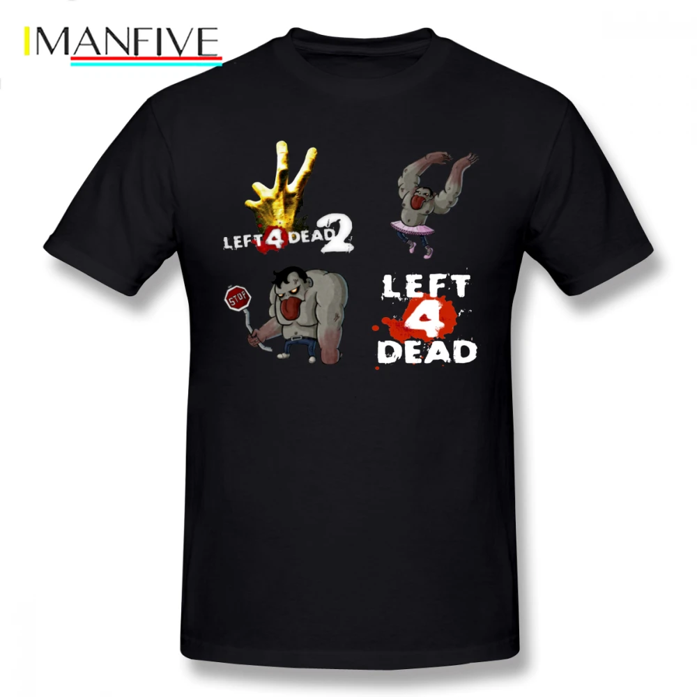 Футболка Left 4 Dead Футболка Left 4 Dead 2 футболка с короткими рукавами и принтом Awesome 4xl пляжная Мужская хлопковая футболка