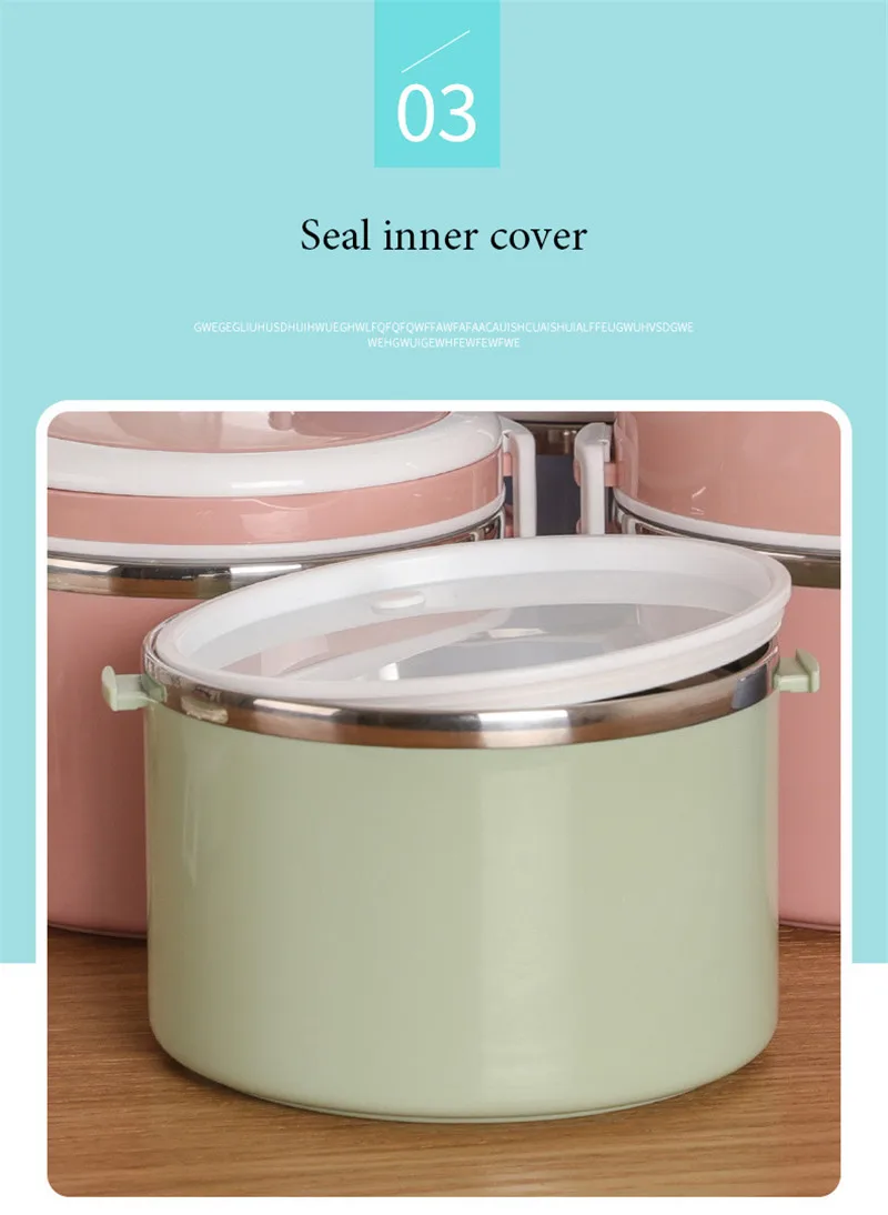304 Нержавеющая сталь изоляция коробочки для обеда с многослойным покрытием в японском стиле бенто ланч бокс офисных работников, студентов, переносной пищевой контейнер