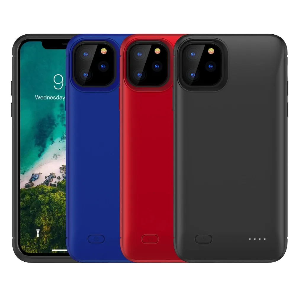 Чехол для зарядного устройства для iPhone 11 Pro Max Чехол Для Аккумулятора Внешний аккумулятор чехол для зарядки для iPhone 11 тонкий внешний чехол для задней панели