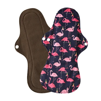 Assorbenti riutilizzabili per donna Assorbenti mestruali a flusso intenso con ali Tovaglioli organici naturali lavabili con strato di assorbimento del carbone 1