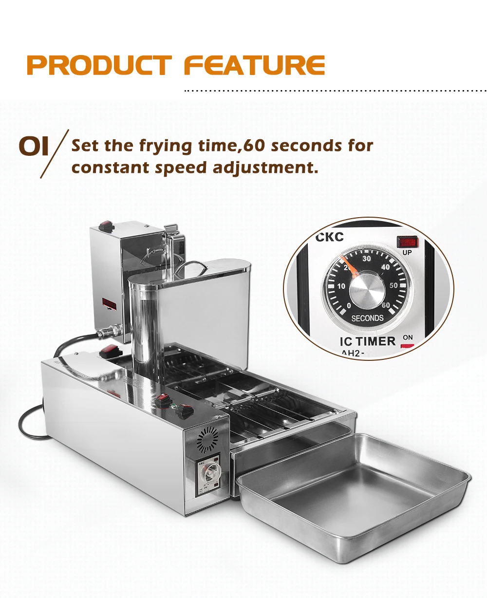 ITOP коммерческий автоматический производственный автомат для Жарки пончиков 6L электрическая Жарка из нержавеющей стали мини-вафельница для пончиков 1750 шт/ч