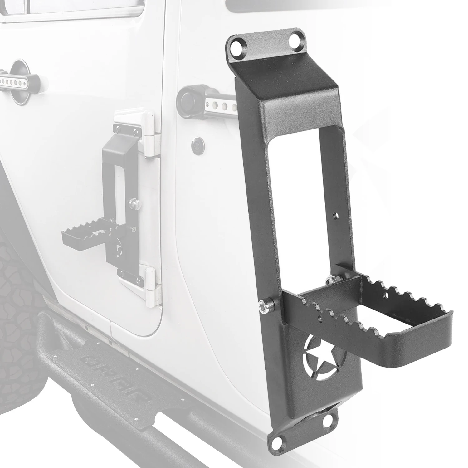 Car Door Hinge Step Pedal Folding Metal Foot Plate Auto Accessories For Jeep Wrangler JK JKU JL