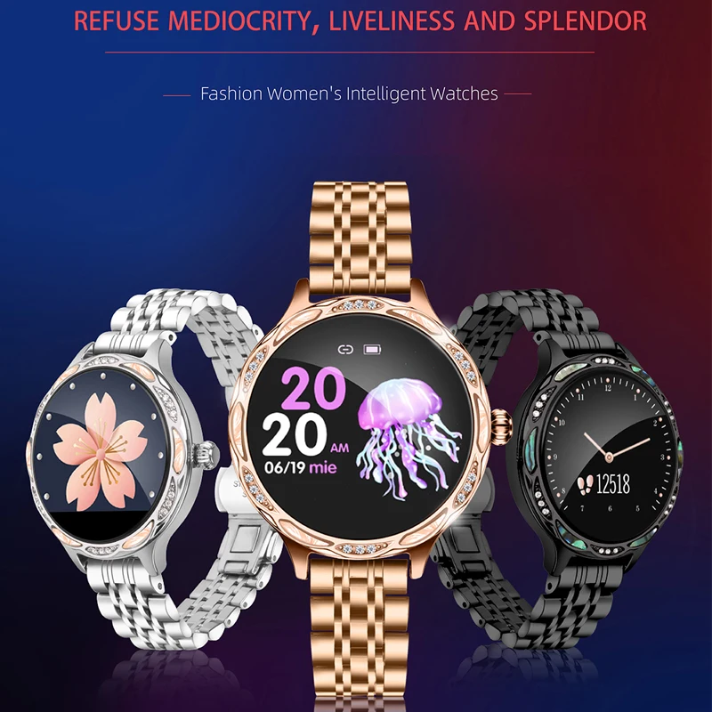 Eseed M9, умные часы для женщин, IP68, водонепроницаемые, 150 мА/ч, долгий режим ожидания, 1,04 дюймов, цветной экран, монитор сердечного ритма для andriod ios