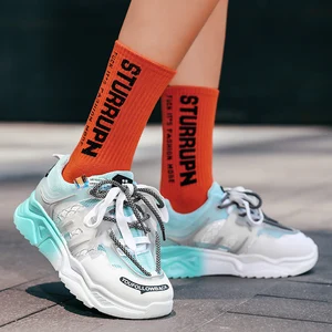 Women Casual Shoes Unisex Student Shoes Women Fashion Sneakers Breathable Walking Shoes Women Vulcanize Shoes Thick Bottom Shoes