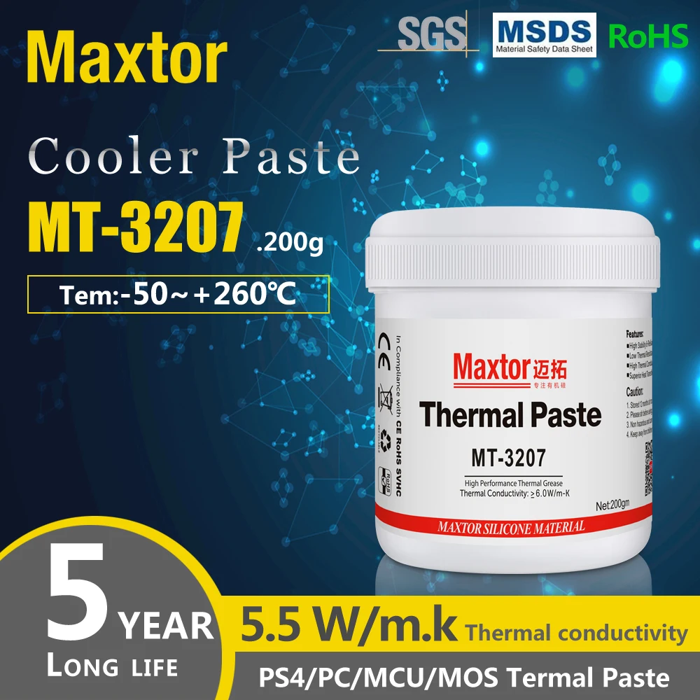 Maxtor Thermal Paste 11.2W/m-k 8301A PC CPU GPU PS4 Computer 5G MCU Equipment Cooler fan thermal heatsink grease