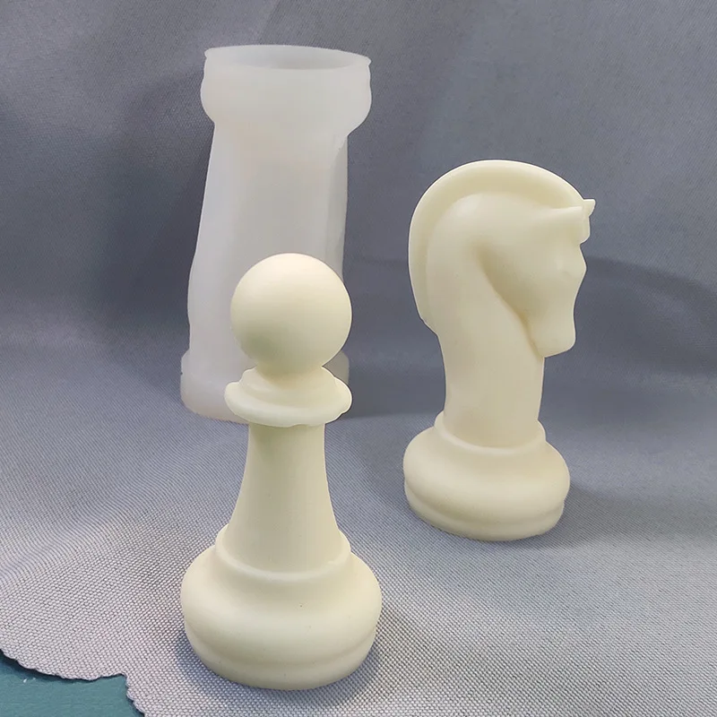 Chess Candle Silicone Mold DIY Chess 6 Piece Set Aromatherapy Candle Creative Ornaments Resin Molds Candle Making Kit