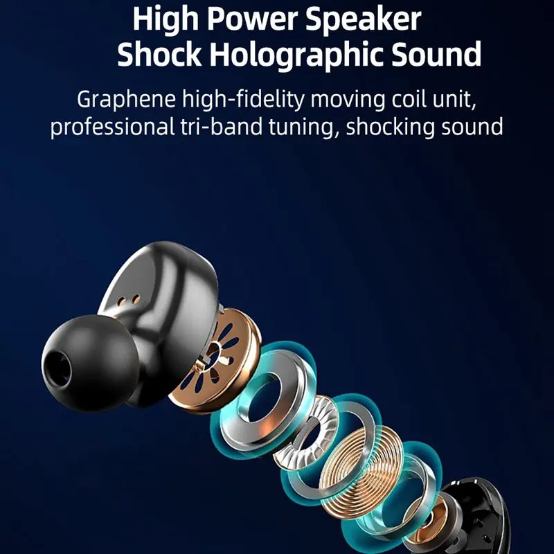 CLAITE T-3 TWS bluetooth 5,0 наушники 6D Hi-Fi стерео двойной Шум снижение звонки высокого качества низкой задержкой игровая гарнитура с микрофоном