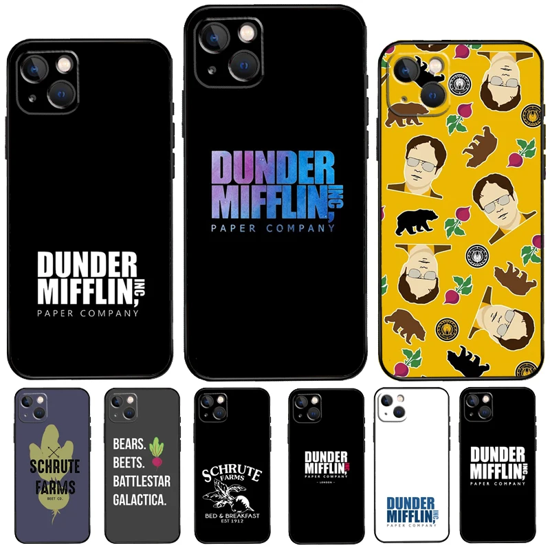 Dunder Mifflin The Office Case For iPhone 12 13 Pro Max Mini XR XS X Full Cover 11 6S 7 8 Plus SE 2020 | Мобильные телефоны и