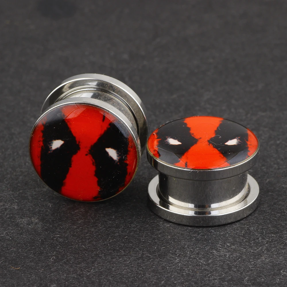 TIANCIFBYJS Stainless Steel Ear Plugs Tunnels Earring Gauges Screw Expander Stretcher Set Wholesale Body Jewelry Piercing 5-16mm
