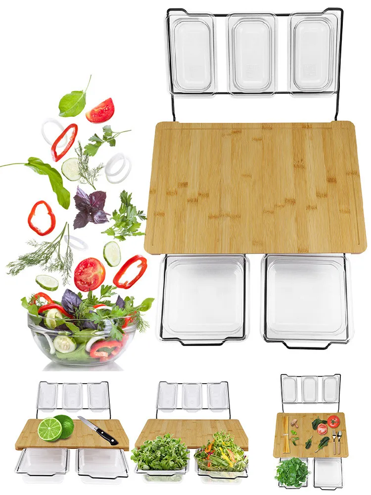 Двухсторонняя разделочная доска Нескользящая с многофункциональными пазами