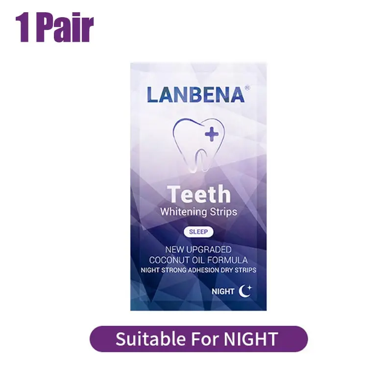 LANBENA отбеливающие полоски для зубов удаляют пятна от налета гигиена полости рта виниры для белых зубов отбеливание зубов Стоматологические Инструменты Уход за кожей - Color: NightPurple 1Pair