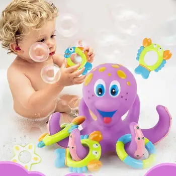 

Baby Bath Toy Tub Octopus Bath Play Set Infant Shower Soft Cartoon Water Flow Spraying Tool Baby Bathroom Grasping Kids Toy Gift