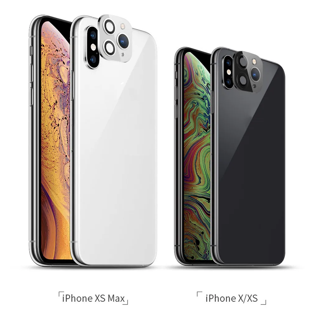 For iPhone X XS MAX Seconds Change For iPhone 11 Camera Lens Screen Protector Second generation lens film metal lens sticker #B
