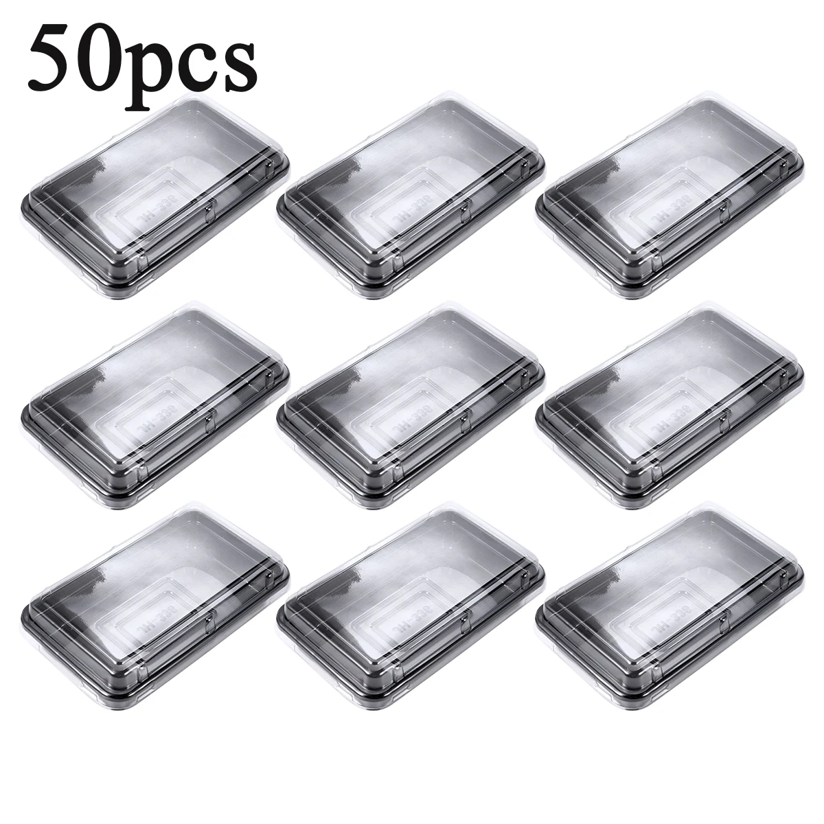 50 шт лоток для торта пластиковая одноразовая посылка коробка с крышкой