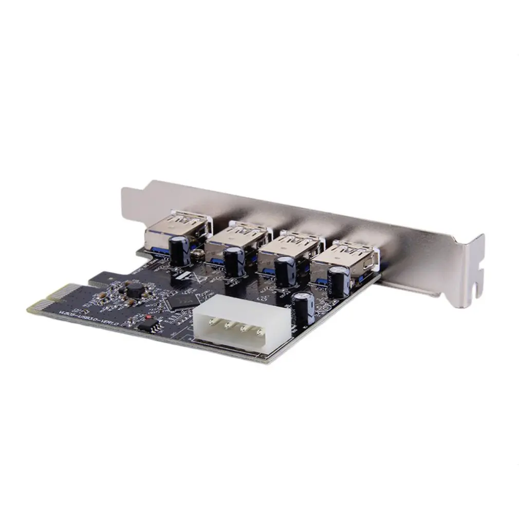 4 порта PCI-E к USB 3,0 концентратор PCI Express адаптер карты расширения 5 Гбит/с скорость Топ для настольных компьютеров компоненты