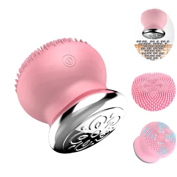 

2 IN 1 Face Cleansing Brush Ultrasonic Vibration Silicone Importer Massager Electric Skin Care Beauty Device SPA Facial Washer