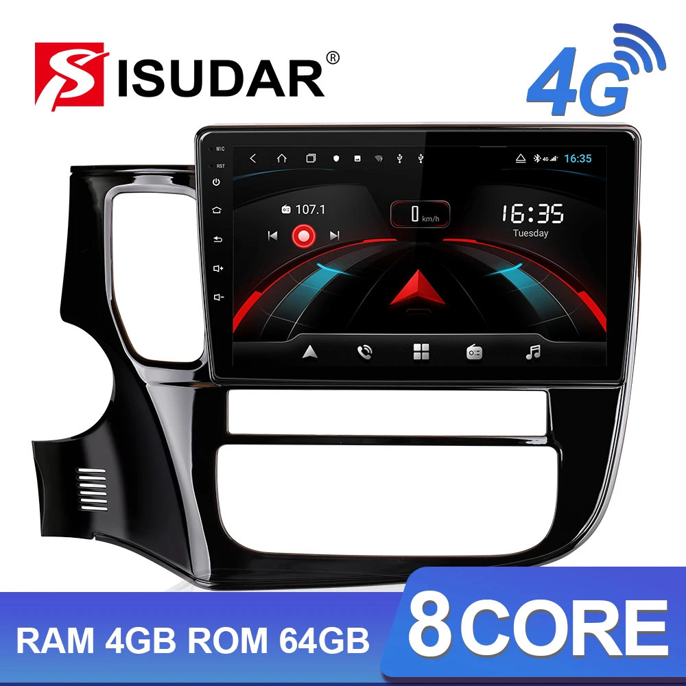 Isudar H53 4G Android 1 Din Авто Радио для Mitsubishi Outlander 3 2012- Автомобильный мультимедийный gps 8 ядерный ОЗУ 4 Гб Камера USB DVR ips
