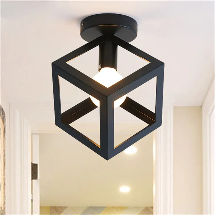 

Nordic Aisle Lights Ceiling Lamp Square Triangle for Corridor Porch Balcony Cloakroom Entrance Hall Lighting Black White Pink