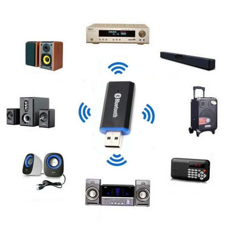 Горячая Новинка USB Bluetooth 5,0 приемник 3,5 мм порт беспроводной адаптер для ТВ ПК наушники Динамик черный USB Bluetooth адаптер
