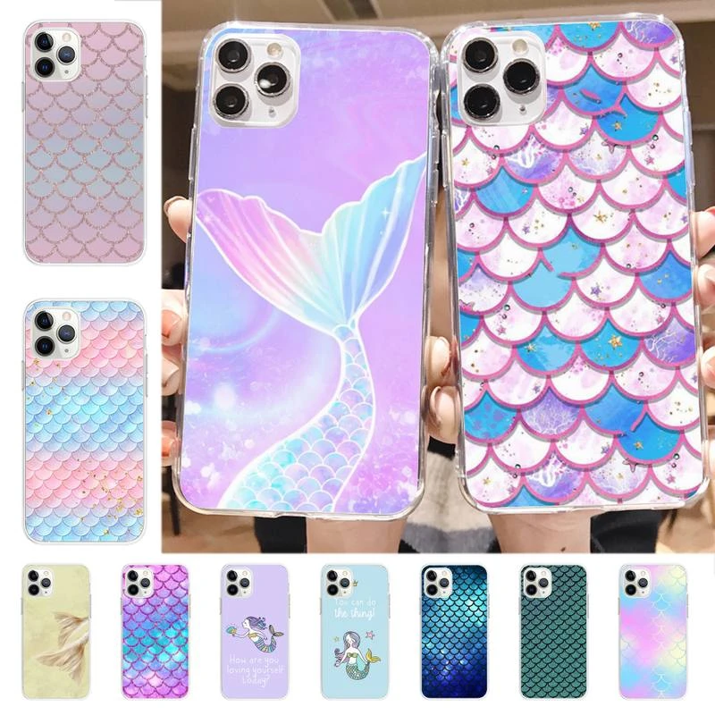 Mermaid Tail Phone Case for iphone 13 8 7 6 6S Plus X 5S SE 2020 XR 11 12 mini pro XS MAX cases for iphone xr