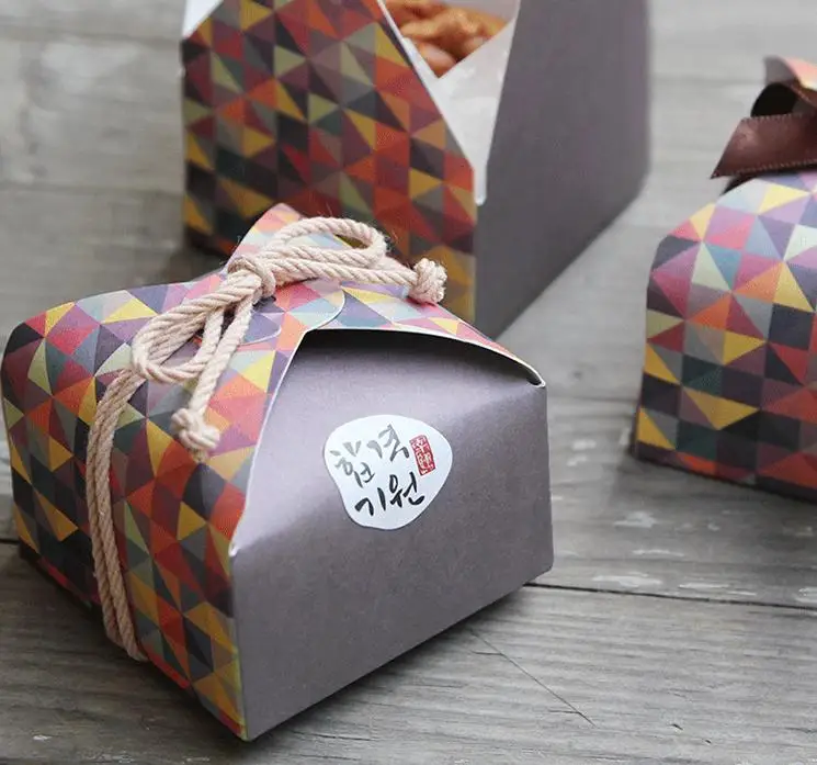 2 шт. креативные подарочные коробки с цветочным принтом и геометрическим