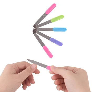 

5pcs Mini Steel Functional Nail File Cleaner Charp End for Dust Remover Nail Art Manicure tool Gift