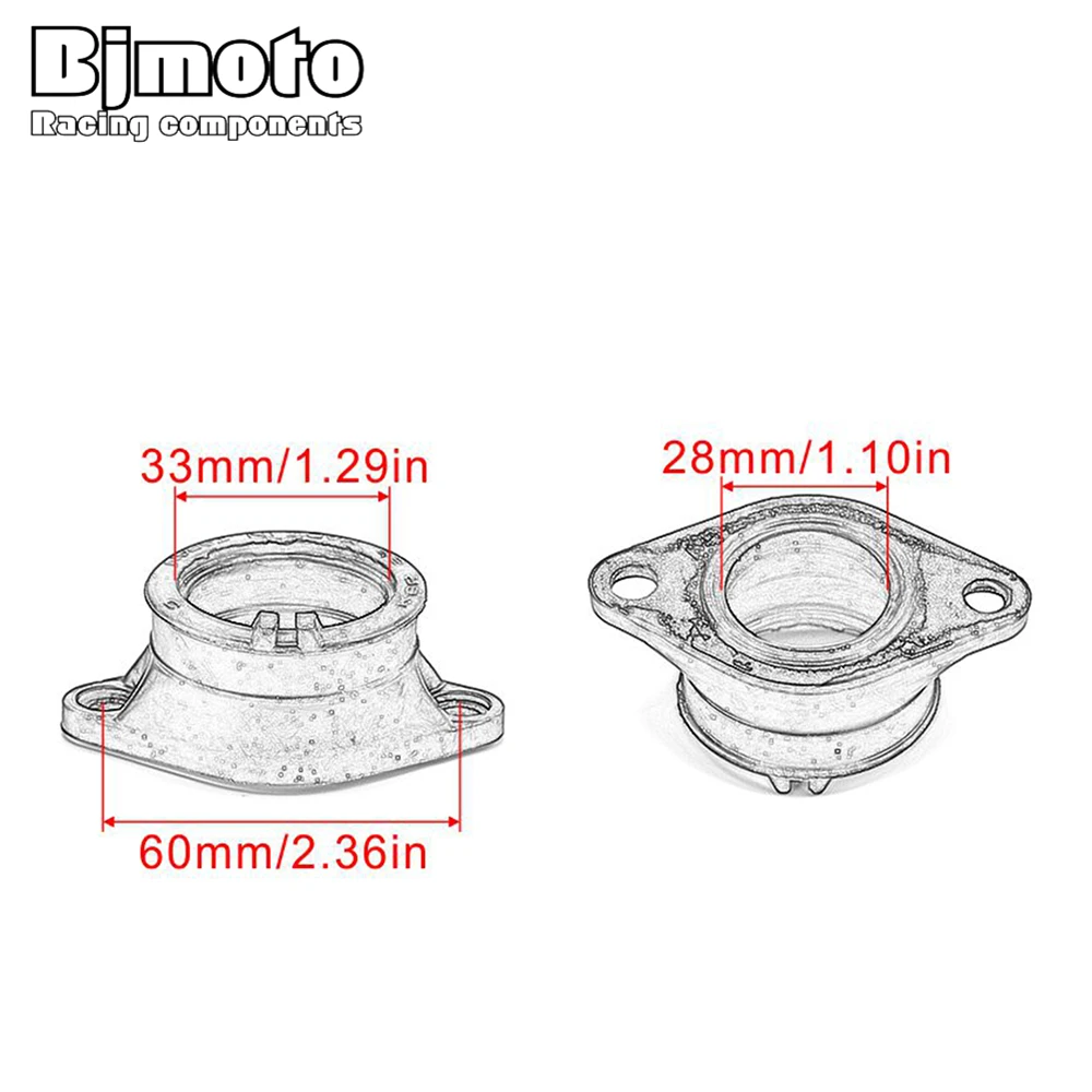 BJMOTO 1 шт., мотоциклетный карбюратор, соединительный регулятор впуска, адаптер для карбюратора для Suzuki 13110-42A12 13110-42A01