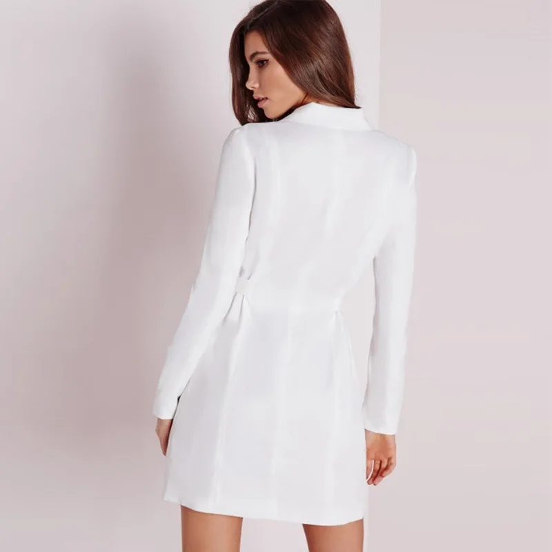 2019 модное женское осеннее платье на одной пуговице с глубоким v образным вырезом