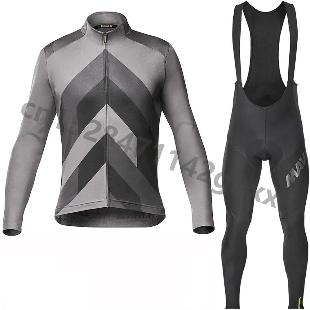 

2019 New Spring Mavic Cycling Jersey Long Sleeve Set Anti UV Ropa Ciclismo Hombre Quick Dry MTB bicycle Clothing Maillot Culotte