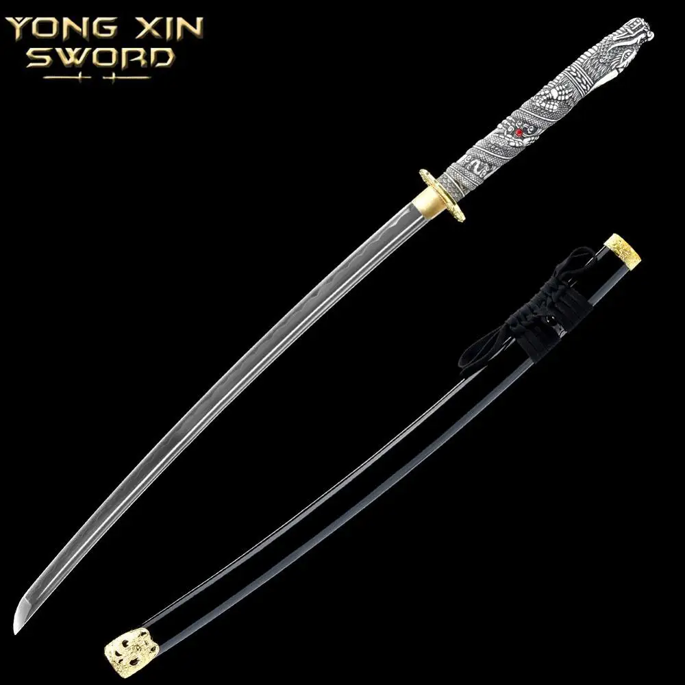 Full Handmade 1060 Steel Resin handle Tempered Blade Razor Sharp Japanese Samurai Katana Sword Battle Ready