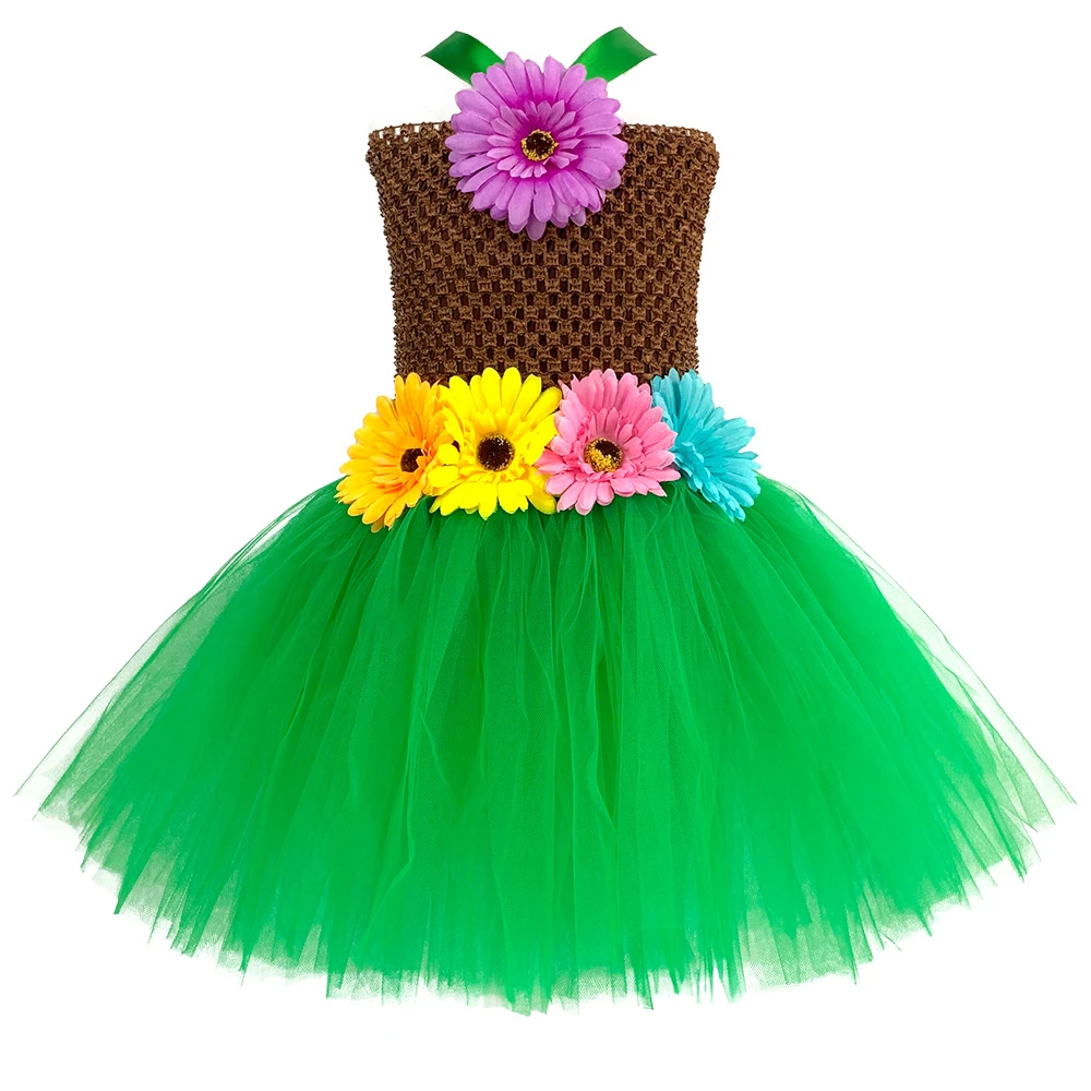 Vestido Hawaiano con tutú para niñas, de princesa hawaiana, ideal para fiestas vacaciones y cumpleaños, Hawaiano|Disfraces para niñas| AliExpress