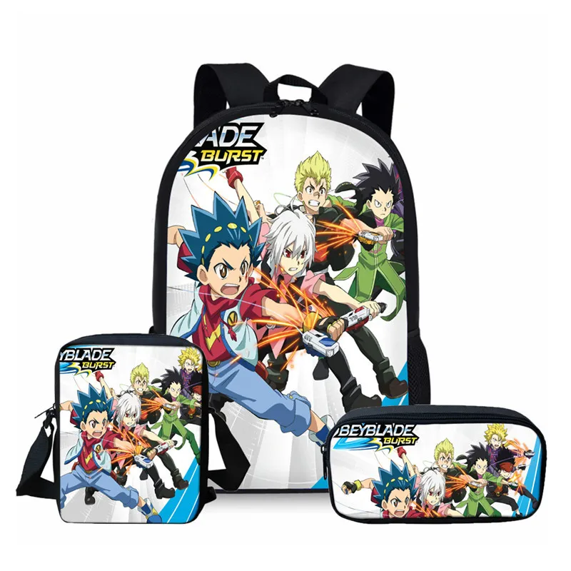 as pictures ThiKin 3 шт. Beyblade Burst школьные сумки набор для Дети Мальчики Школа Рюкзаки на плечо рюкзак Детский рюкзак ранец - Цвет: as pictures