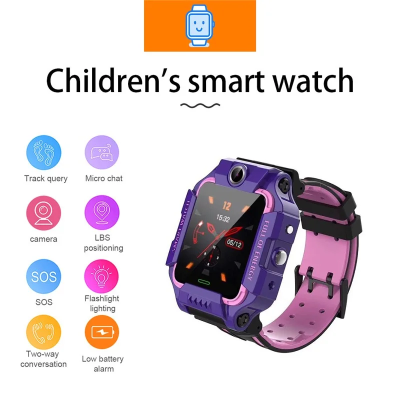 

Q19 Children's Smart Watch Kids LBS Positioning Smartwatch Child Waterproof SOS Emergency Call Smart Watches Support 2G SIM Card