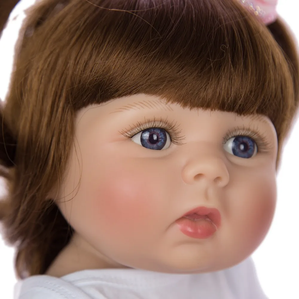 Corpo de silicone reborn baby doll 2" bebe reborn для маленьких девочек, живые младенцы, подарок для детей, игрушки для купания