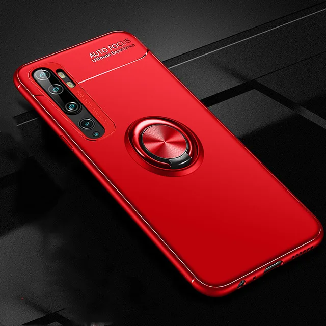 Red Для Xiaomi Mi Note 10 pro Чехол с магнитным кольцом-держателем противоударный силиконовый мягкий чехол из ТПУ для Xiaomi Mi cc9 pro note10 чехол - Цвет: Red
