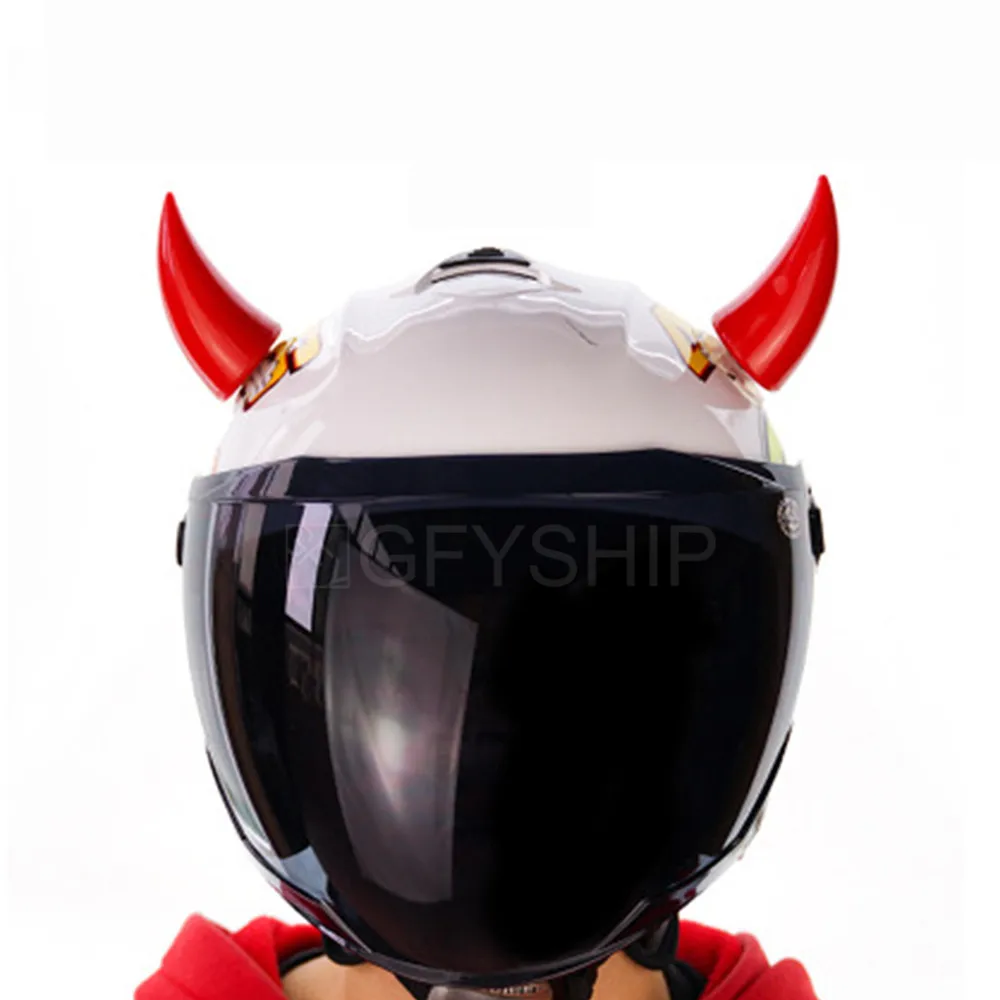 Casco De la motocicleta cuernos De diablo decoración Universal Casco De la  motocicleta decoración De unicornios Casco De Moto Diable Casque De Moto| Cascos| - AliExpress