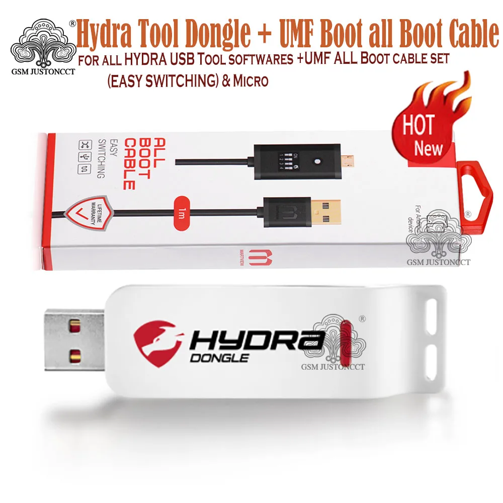 

2022 New Original Hydra Dongle is the key for all HYDRA USB Tool softwares +UMF ALL Boot cable set (EASY SWITCHING) & Micro