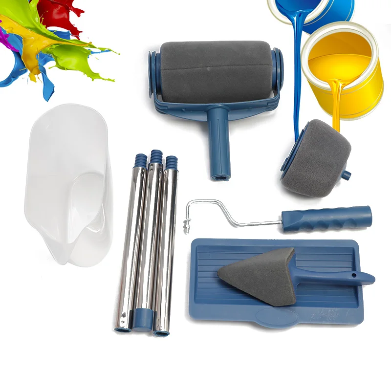 

5/8Pcs Multifunctional Paint Runner Pro Roller Brush Tools Set Paint Roller Set for Room Wall Painting Dropshipping