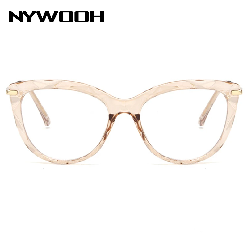 NYWOOH пикантные женские солнцезащитные очки "кошачий глаз" оправы для очков Для женщин модные Брендовая Дизайнерская обувь прозрачный оптический Ретро оправа для очков