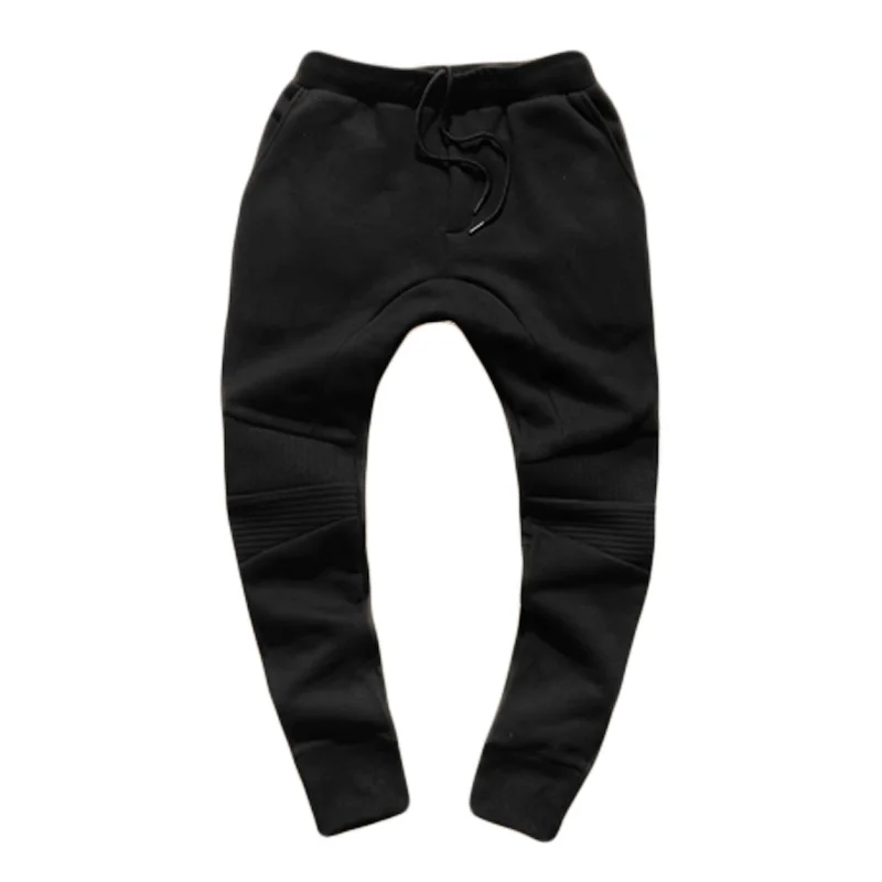 K1031-2 black Мужские Новые повседневные хлопковые брюки, мужские однотонные спортивные штаны на молнии высокого качества, мужские облегающие брюки, горячая Распродажа, популярные спортивные штаны - Цвет: K1031-2 black