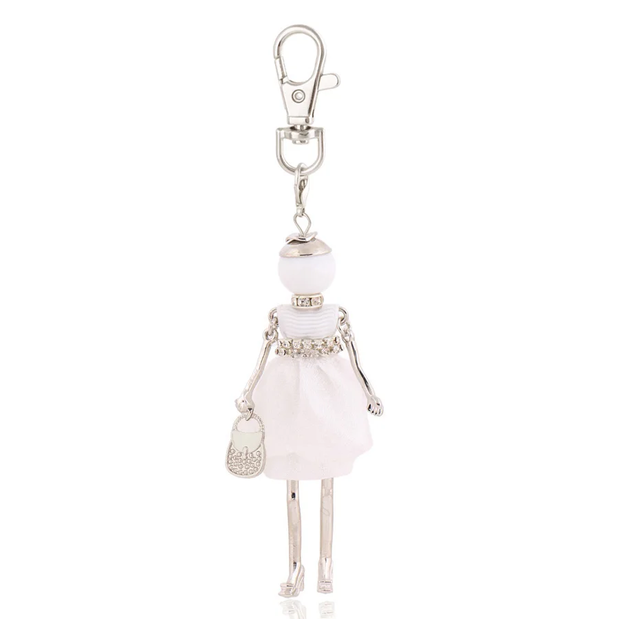 Fashion Keychain For Women Cute Key Chain Cloth Charm Bag Pendant