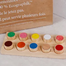 Jouets en bois Montessori pour enfants, outils d'enseignement, pavé tactile, jouets éducatifs sensoriels