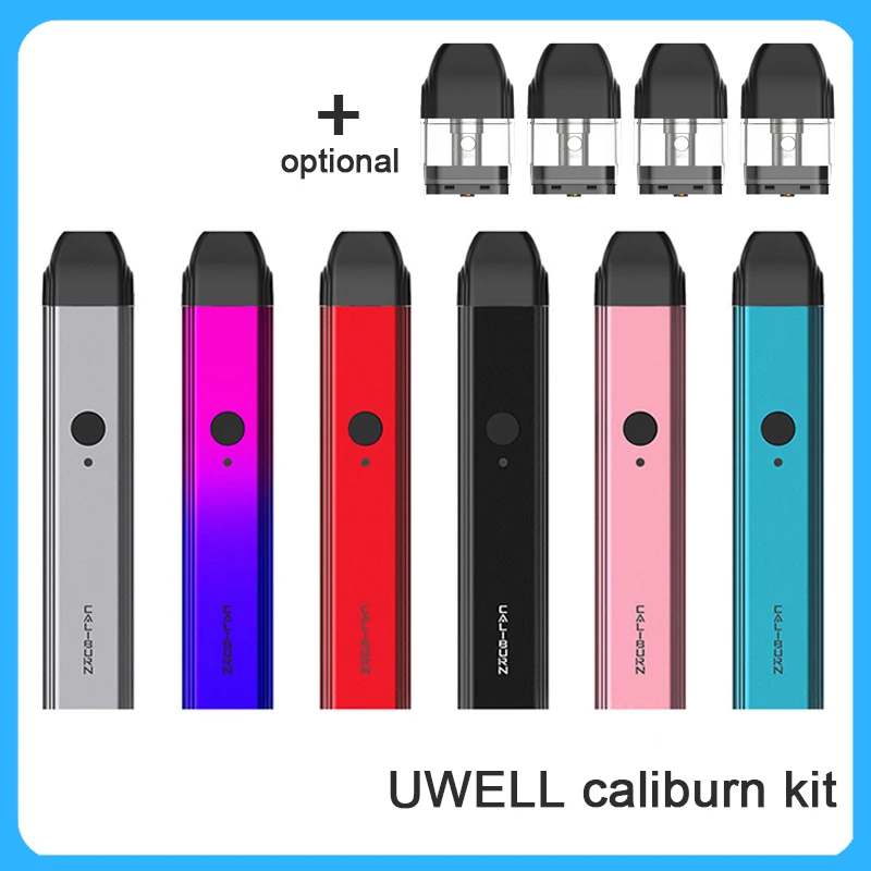 

original UWELL Caliburn Portable System Kit 2ml Pod Cartridge 11W built-in 520mAh battery Electronic Cigarette Kit Vape Pod